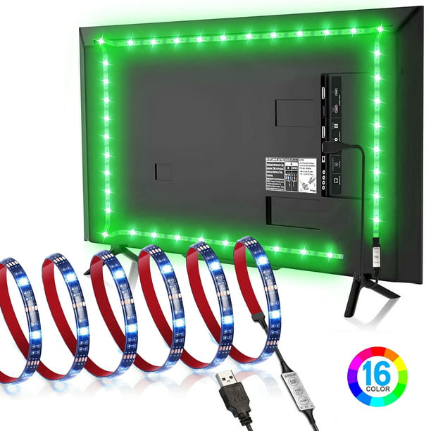 2Pcs USB Powered RGB 5050 LED Strip Lighting Fit TV Computer Background Light US